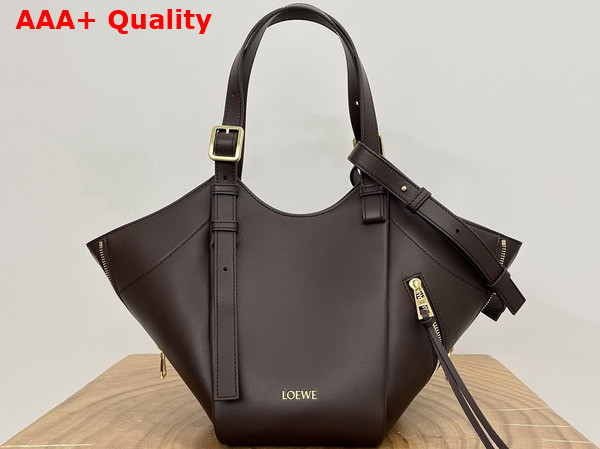 Loewe Hammock Flip Bag in Dark Chestnut Classic Calfskin Replica