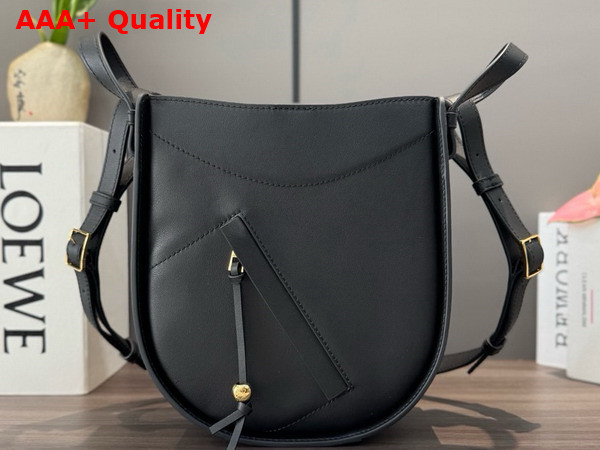 Loewe Hammock Slice Bag in Shiny Calfskin Black Replica