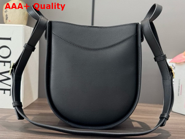 Loewe Hammock Slice Bag in Shiny Calfskin Black Replica