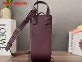 Loewe Hammock Slice Bag in Shiny Calfskin Dark Burgundy Replica