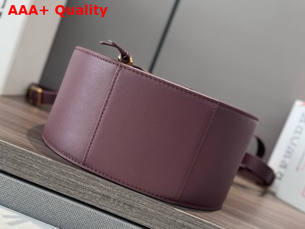 Loewe Hammock Slice Bag in Shiny Calfskin Dark Burgundy Replica