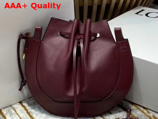 Loewe Horseshoe Bag in Wine Nappa Calf Replica