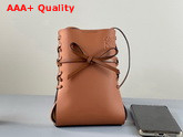Loewe Ikebana Phone Pocket in Tan Calfskin Replica