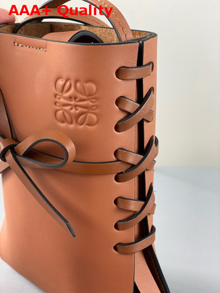 Loewe Ikebana Phone Pocket in Tan Calfskin Replica