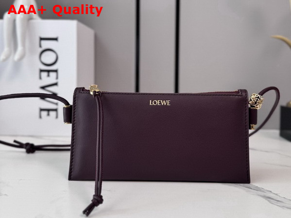 Loewe Joya Pouch in Nappa Calfskin Dark Burgundy Replica