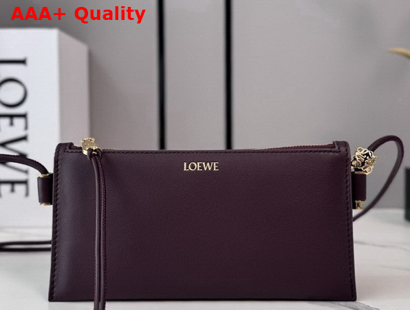 Loewe Joya Pouch in Nappa Calfskin Dark Burgundy Replica