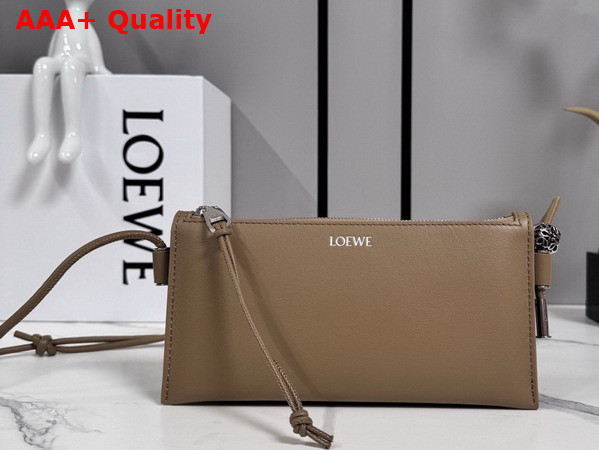 Loewe Joya Pouch in Nappa Calfskin Mocha Replica