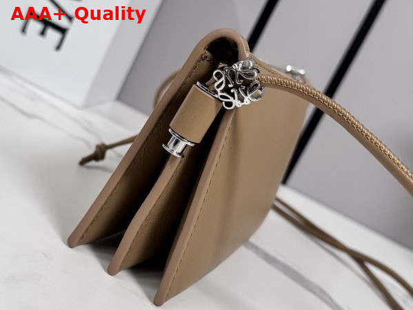 Loewe Joya Pouch in Nappa Calfskin Mocha Replica