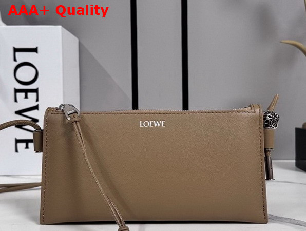 Loewe Joya Pouch in Nappa Calfskin Mocha Replica