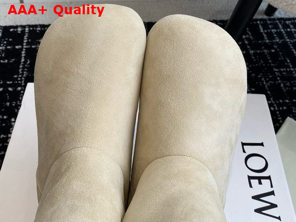 Loewe Lago Boot in Suede and Shearling Medium Concealer Replica