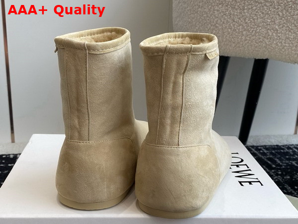 Loewe Lago Boot in Suede and Shearling Medium Concealer Replica