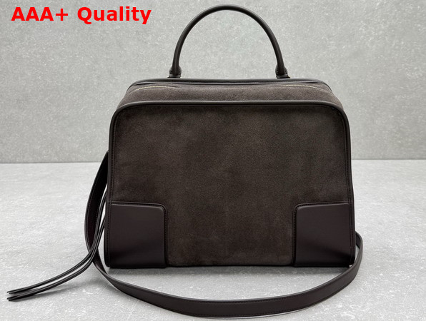 Loewe Large Amazona 180 Bag in Suede Dark Chestnut Replica