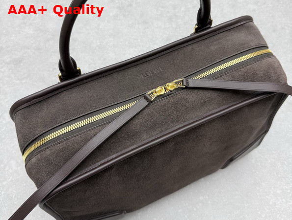 Loewe Large Amazona 180 Bag in Suede Dark Chestnut Replica