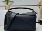 Loewe Large Featherlight Puzzle Bag in Black Nappa Lambskin Replica
