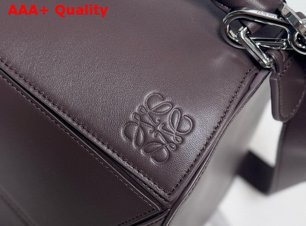 Loewe Large Featherlight Puzzle Bag in Dark Chestnut Nappa Lambskin Replica
