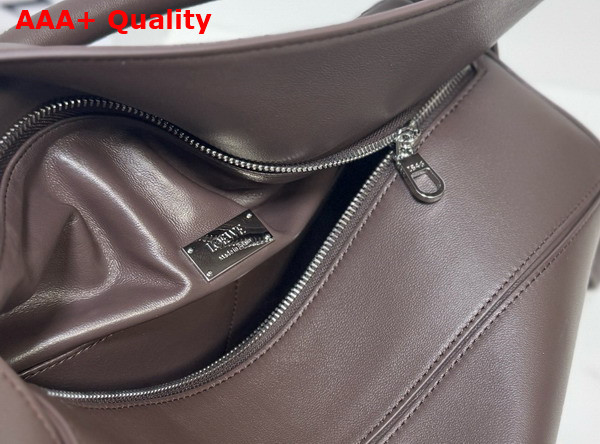 Loewe Large Featherlight Puzzle Bag in Dark Chestnut Nappa Lambskin Replica