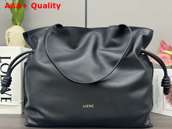 Loewe Large Flamenco Clutch in Black Nappa Calfskin Replica