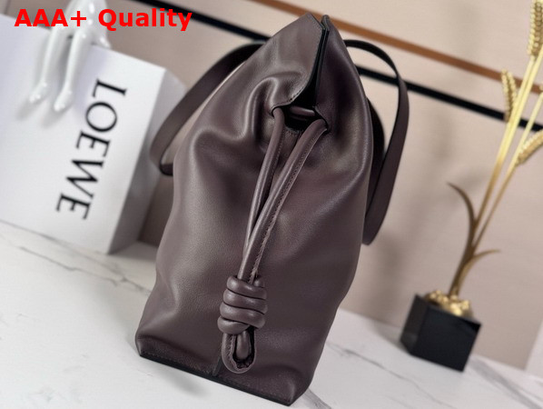 Loewe Large Flamenco Clutch in Chocolate Nappa Calfskin Replica
