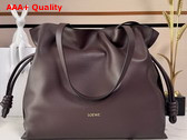 Loewe Large Flamenco Clutch in Chocolate Nappa Calfskin Replica