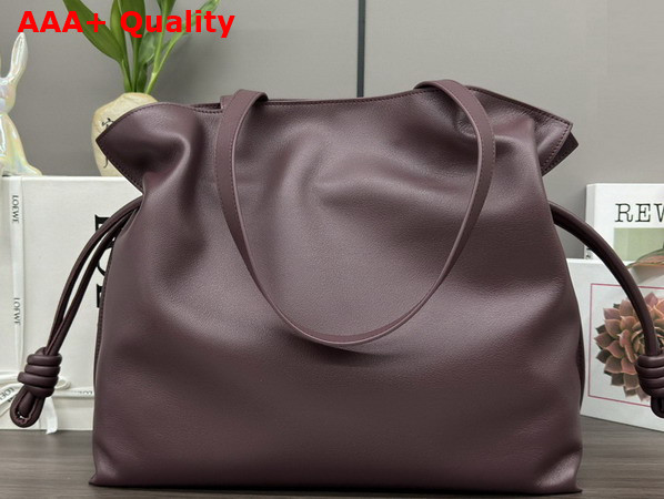 Loewe Large Flamenco Clutch in Dark Burgundy Nappa Calfskin Replica