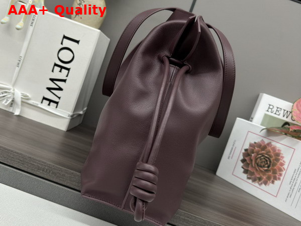 Loewe Large Flamenco Clutch in Dark Burgundy Nappa Calfskin Replica