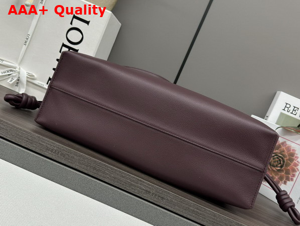 Loewe Large Flamenco Clutch in Dark Burgundy Nappa Calfskin Replica