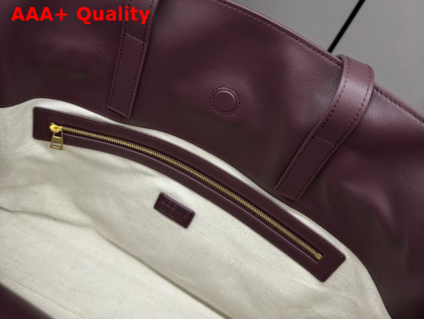 Loewe Large Flamenco Clutch in Dark Burgundy Nappa Calfskin Replica