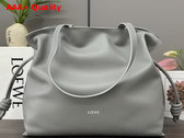 Loewe Large Flamenco Clutch in Light Grey Nappa Calfskin Replica