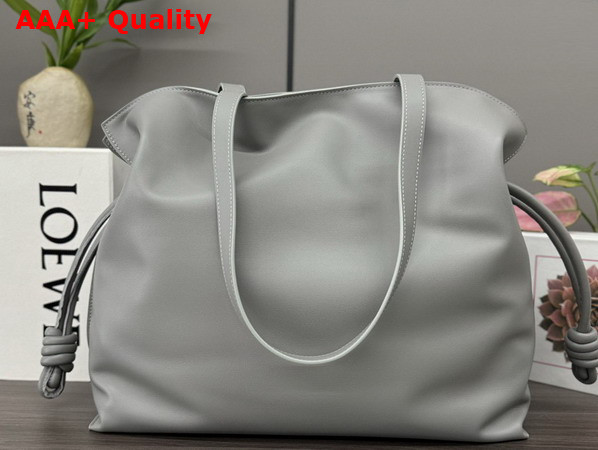 Loewe Large Flamenco Clutch in Light Grey Nappa Calfskin Replica