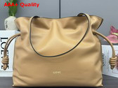 Loewe Large Flamenco Clutch in Ochre Nappa Calfskin Replica