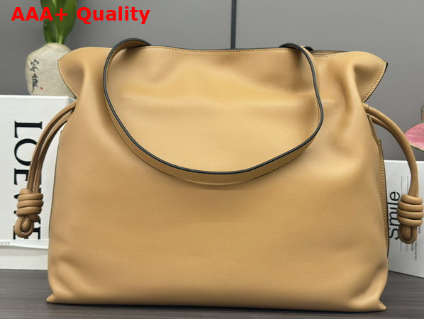 Loewe Large Flamenco Clutch in Ochre Nappa Calfskin Replica