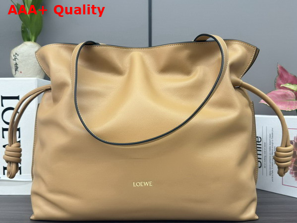 Loewe Large Flamenco Clutch in Ochre Nappa Calfskin Replica