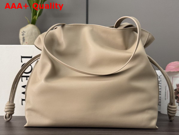 Loewe Large Flamenco Clutch in Sand Nappa Calfskin Replica