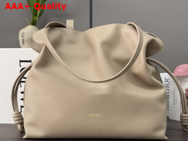 Loewe Large Flamenco Clutch in Sand Nappa Calfskin Replica