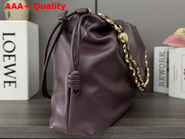 Loewe Large Flamenco Purse in Dark Burgundy Mellow Nappa Lambskin Replica