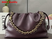 Loewe Large Flamenco Purse in Dark Burgundy Mellow Nappa Lambskin Replica