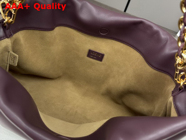 Loewe Large Flamenco Purse in Dark Burgundy Mellow Nappa Lambskin Replica