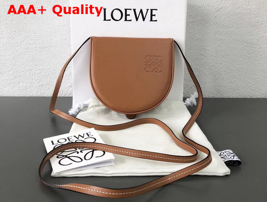 Loewe Large Heel Pouch Tan Smooth Calf Replica