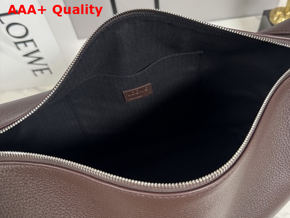 Loewe Large Loop Hobo in Chocolate Supple Grained Calfskin Replica