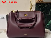 Loewe Large Madrid Bag in Dark Burgundy Supple Calfskin Replica