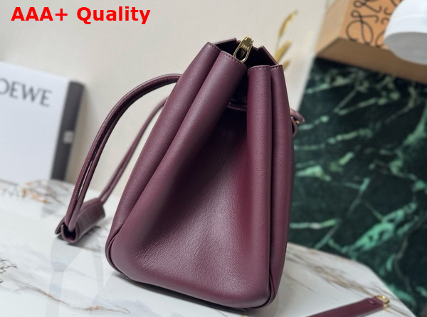 Loewe Large Madrid Bag in Dark Burgundy Supple Calfskin Replica