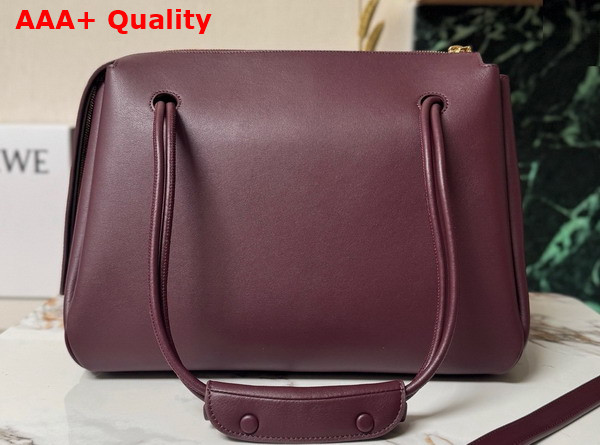 Loewe Large Madrid Bag in Dark Burgundy Supple Calfskin Replica