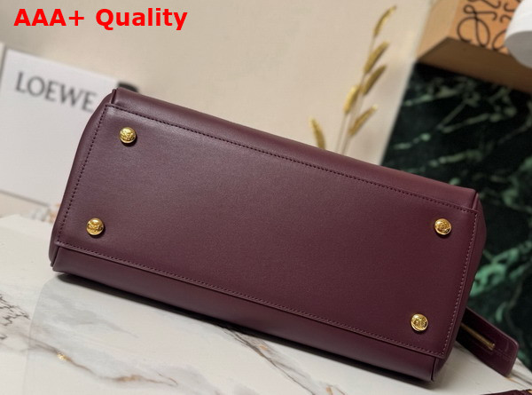 Loewe Large Madrid Bag in Dark Burgundy Supple Calfskin Replica