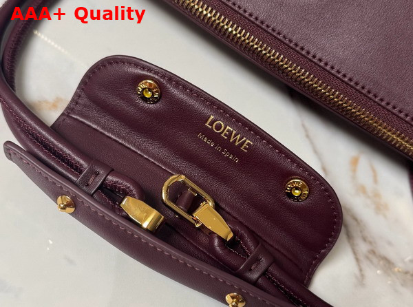 Loewe Large Madrid Bag in Dark Burgundy Supple Calfskin Replica