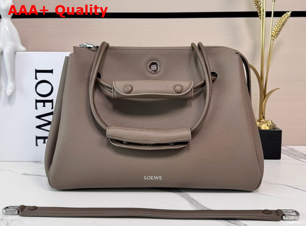 Loewe Large Madrid Bag in Taupe Supple Grained Calfskin Replica