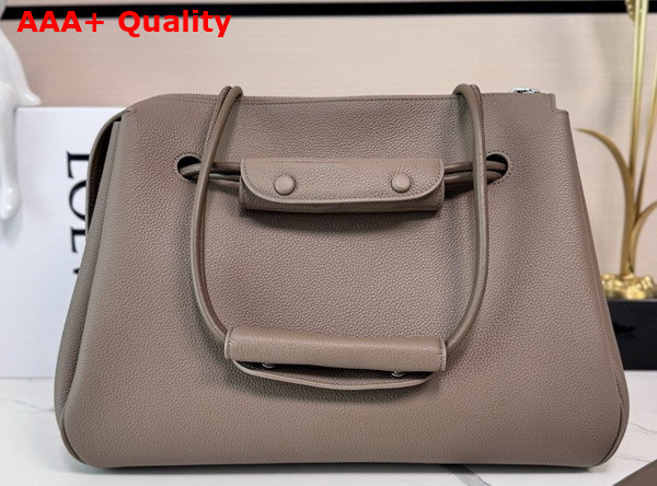Loewe Large Madrid Bag in Taupe Supple Grained Calfskin Replica