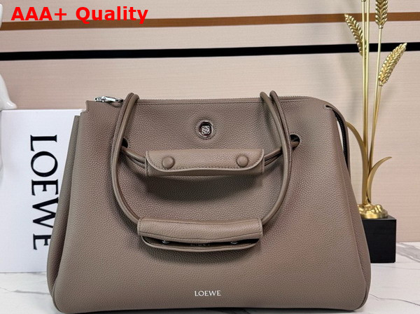 Loewe Large Madrid Bag in Taupe Supple Grained Calfskin Replica