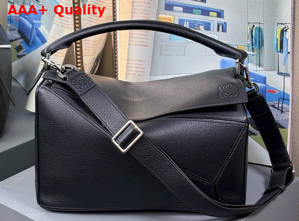 Loewe Large Puzzle Bag in Black Supple Grained Calfskin Replica