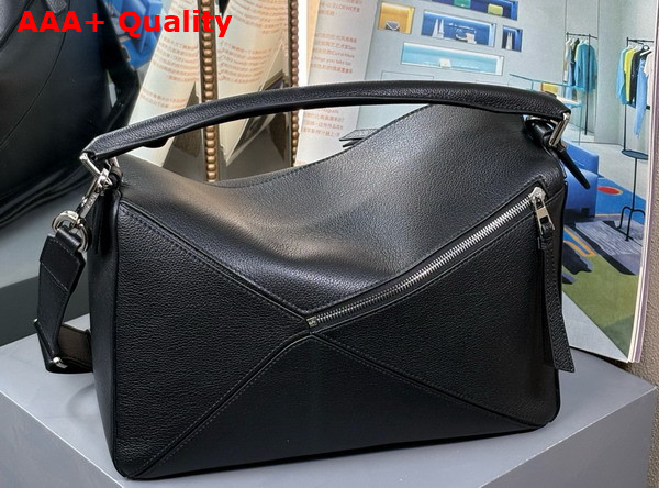 Loewe Large Puzzle Bag in Black Supple Grained Calfskin Replica