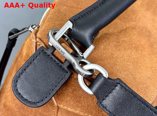 Loewe Large Puzzle Bag in Cognac Suede Calfskin Replica